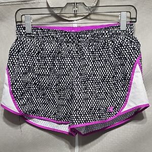 Champion Athletic Shorts Black and White Geometric Design